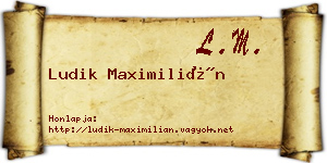 Ludik Maximilián névjegykártya